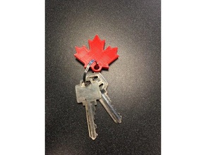 maple leaf - canada keychain keychains 3d print model - Mito3D