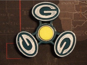 greenbay packers fidget spinner - wingnut2k brinquedos & games mão giratório brinquedo 3d print model - Mito3D