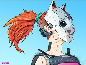 ödül avcısı kedi maskesi 3d baskı Fuego catmask danluvisiart maske 3d print model - Mito3D