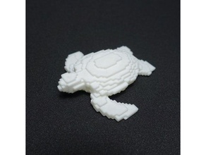 voxel-Schildkröte Tiere Tier pixel Schildkröte 3d print model - Mito3D