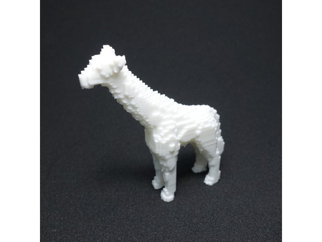 voxel giraffe animals animal pixel 3D print model - Mito3D