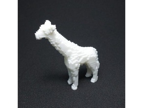 voxel girafa animais pixel 3d print model - Mito3D
