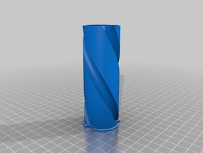 twist-Flasche-Kreis interaktive Kunst kundengebundene 3d print model - Mito3D