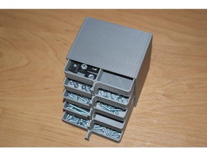 Teile tray Schubladen - remixed Werkzeug-Halterungen & Boxen Schublade mini-Schubladen toolbox Toolboxen 3d print model - Mito3D