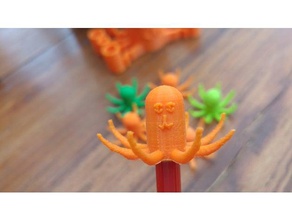 cute octopus pencil topper office 3d print model - Mito3D