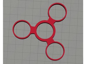 fidget spinner adhd edc toy fidget-toy hand focus tool small present tri 3d print model - Mito3D