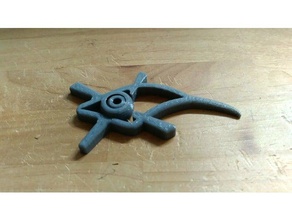 gyro gecko keychain spinner accessories fidget 3d print model - Mito3D