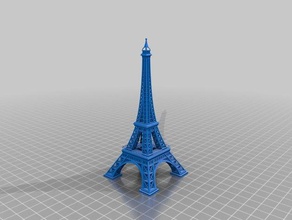 detailed eiffel tower buildings & structures france paris 3d print model - Mito3D