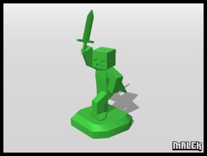 steve de minecraft sculpture sculptures fanart chiffres scuplture 3d print model - Mito3D