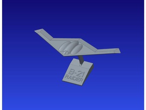 b-21 simple desk model vehicles bomber plane 3d print model - Mito3D
