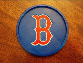 boston red sox coaster arredamento baseball su misura drink mlb rosso calze redsox 3d print model - Mito3D