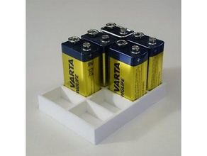 simple 9v battery holder containers case 3d print model - Mito3D