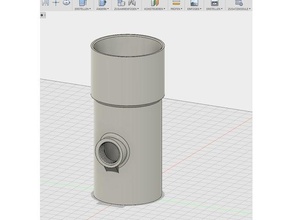 wasserdieb 60mm bathroom fallrohr regenwasser wasser 3d print model - Mito3D