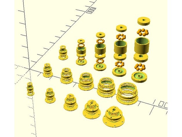 lazy susan bbbearing open center diy openscad openscad-Modul 3D print model - Mito3D