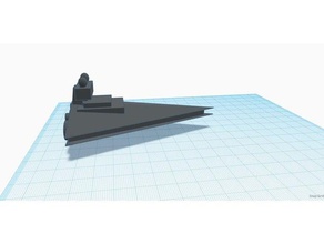 star destroyer A impressão 3d 3d print model - Mito3D