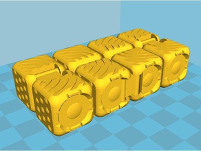 texturé fidget cube jouets mécaniques hexaflexagon 3d print model - Mito3D