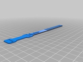 my customized customisable double lock cable tie office 3d print model - Mito3D