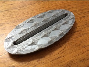 ovale de pâte diamant poussoir la salle bains 3d print model - Mito3D