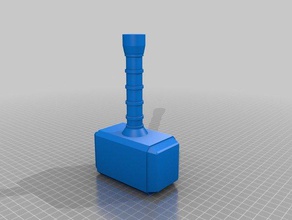 mjolnir hammer remix toy & game accessories boardgame dnd miniatures pathfinder roleplay roleplaying rpg spell spiritual thor weapon 3d print model - Mito3D