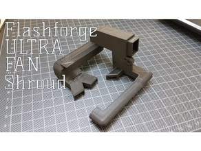 flashforge ultra fanshround 3d printer parts creator dreamer upgrade 3d print model - Mito3D
