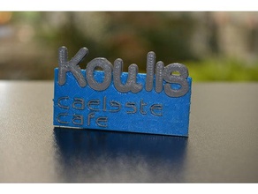 name tag koulis signs & logos 3d nametag card kyriakos utechlab 3d print model - Mito3D