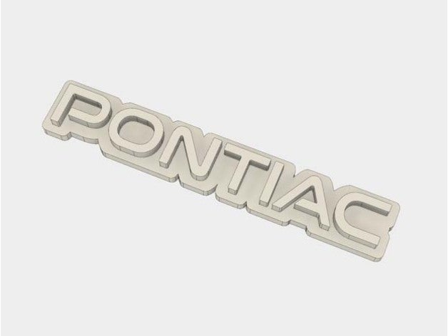 pontiac logo small automotive 3D print model - Mito3D