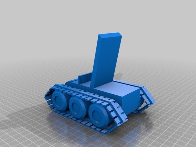 tank-themed Telefon stand - Zubehör 3D print model - Mito3D