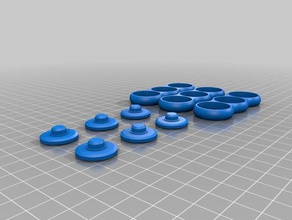 three bering spinners caps toys & games bearing fidget 3d print model - Mito3D