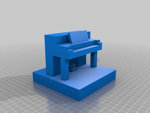 piano droit bâtiments et structures de la musique instrument 3d print model - Mito3D