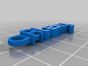 my customized message keychain alexy organization 3d print model - Mito3D