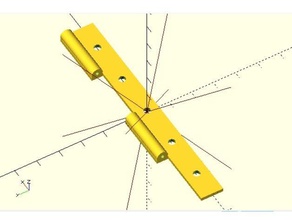 paramétrico pino de dobradiça peças substituição openscad 3d print model - Mito3D