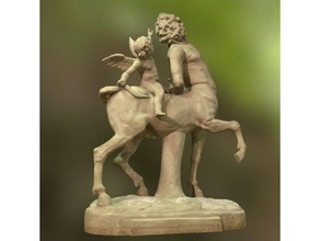centaur tormented scans & replicas 3d printing scan arrow bow cupid greek mythology roman sculpture statue 3d print model - Mito3D