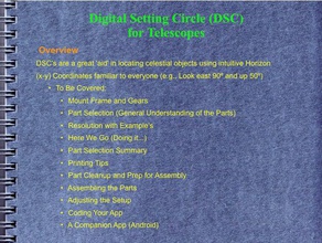 dsc - digital setting circle physics & astronomy telescope digitalsettingcircle dobsonian orion starblast telescopes encoder 3d print model - Mito3D
