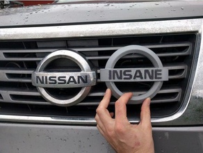 nissan insane Schilder & logos Auto Wahnsinn logo nissan-logo Fahrzeug 3d print model - Mito3D