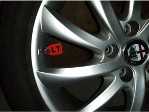 pneumatico etichetta tappo della valvola personalizzabile automotive la 3d print model - Mito3D