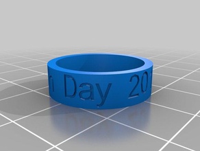 atherton dia da terra anel anéis personalizado 3d print model - Mito3D