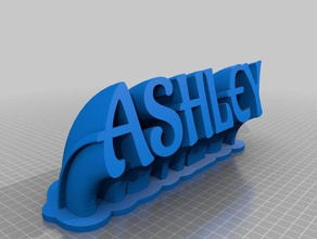 ashley office customized 3d print model - Mito3D