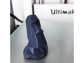 low-poly moai Skulpturen 3d print model - Mito3D