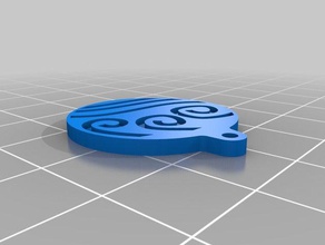 kataras kolye basit takı katara cazibe sız parçası 3d print model - Mito3D