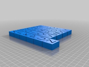 mon paramétrique personnalisé lettre de bloc L'impression 3d tests 3d print model - Mito3D