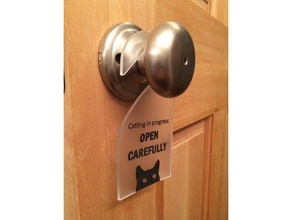cat door hanger signs & logos laser-cut lasercut laser cut cutter 3d print model - Mito3D