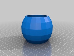 meu personalizados paramétrico esfera pote exterior e jardim personalizado 3d print model - Mito3D