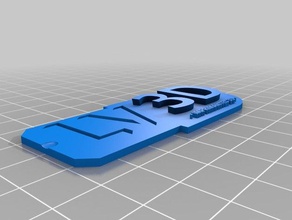 porte-cl s lv3d işaretler ve logolar Anahtarlık porte-anahtarları porte cle 3d print model - Mito3D