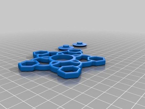 half inch hex nut fidget spinner interactive art fidgetspinner toy 3d print model - Mito3D