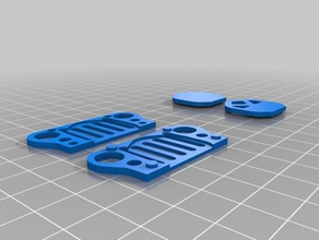 jeep grille key cap organization 3d print model - Mito3D