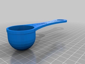 personalizado cuchara de medición cuatro cucharaditas cocina y comedor 3d print model - Mito3D