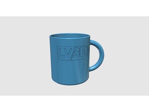 tasse lv3d ménage de café mug tassé 3d print model - Mito3D