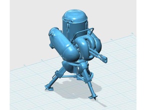 fallout ground turret model robots 3 4 new v vegas gaming ps3 ps4 robotics xbox 360 one 3d print model - Mito3D