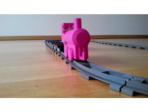 duplo train compatible electric locomotive mechanical toys engine gears toy openscad parametric 3d print model - Mito3D