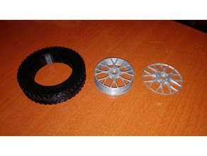 Reifen Felge wechseln Möglichkeit r c Fahrzeuge rc-car Teile rc Auto Rad 3d print model - Mito3D
